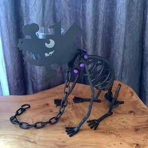 Halloween Decor Party lite Partylite Sticks the Skeleton Dog Mr Bones Tea light